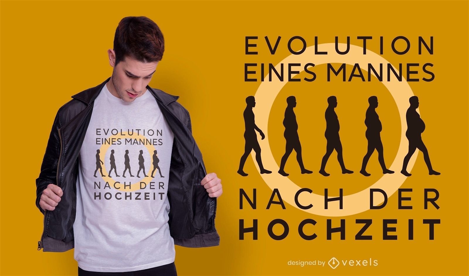 Evolução após o casamento do design de camisetas
