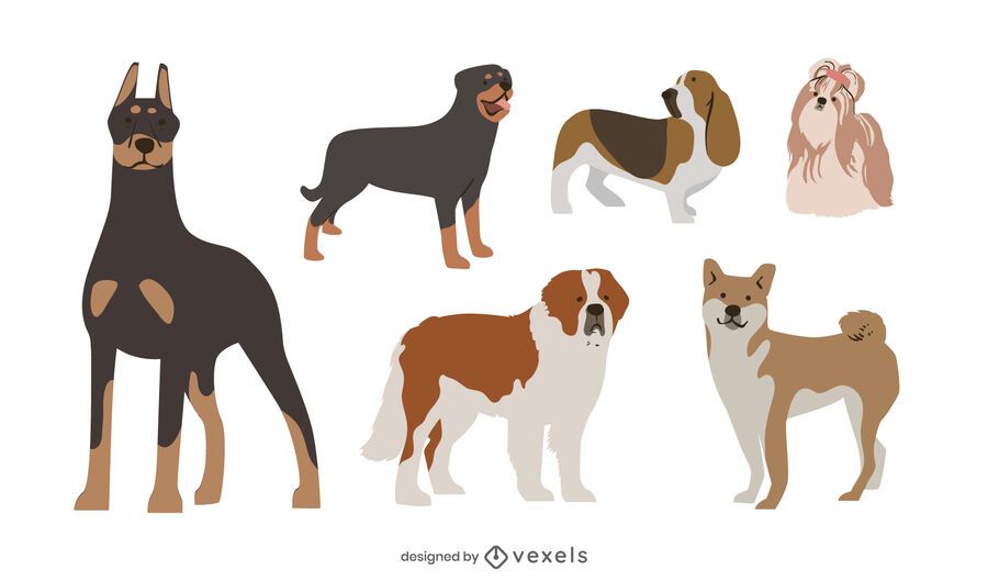Dog Breed Flat Design pack Dog Breed Flat Design pack