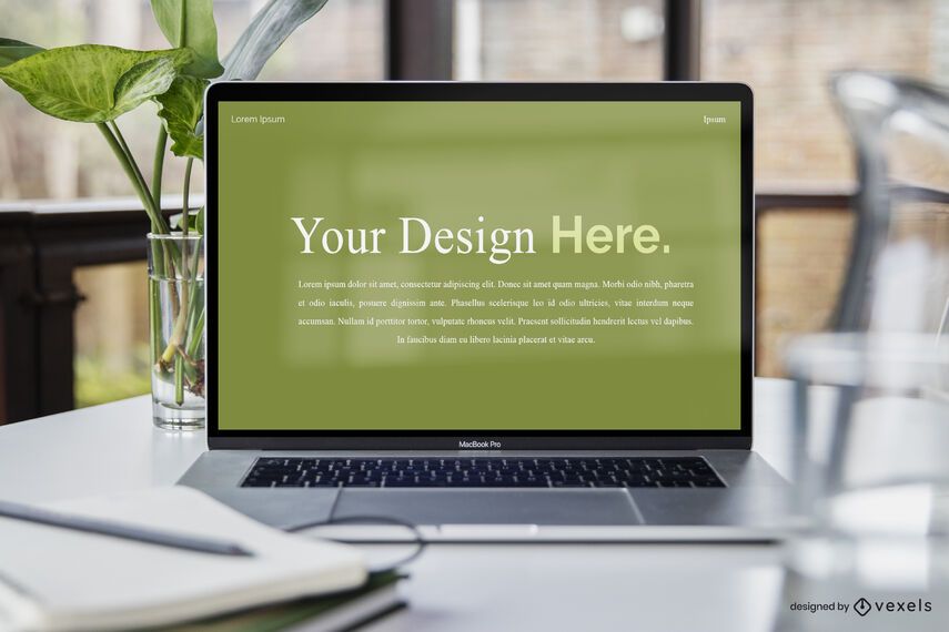 Laptop restaurant mockup design Laptop restaurant mockup design