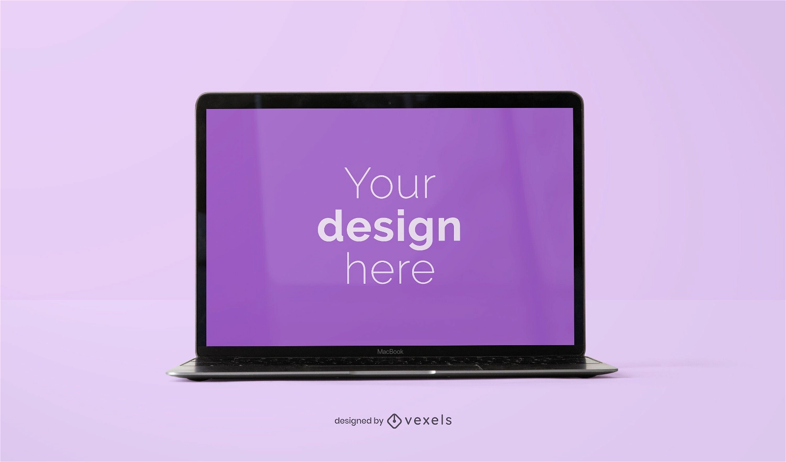 Open laptop mockup design