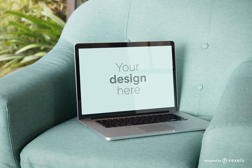 Laptop chair mockup design Laptop chair mockup design