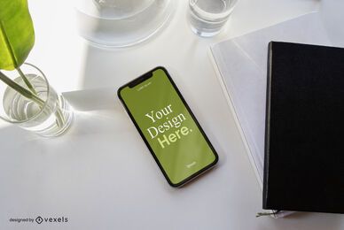Iphone business mockup composition