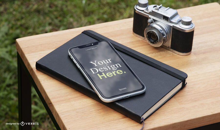 Iphone camera mockup composition Iphone camera mockup composition
