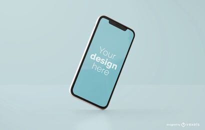 Diseño de maqueta de iphone inclinado Diseño de maqueta de iphone inclinado