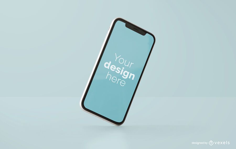 Design de maquete de iphone inclinado Design de maquete de iphone inclinado