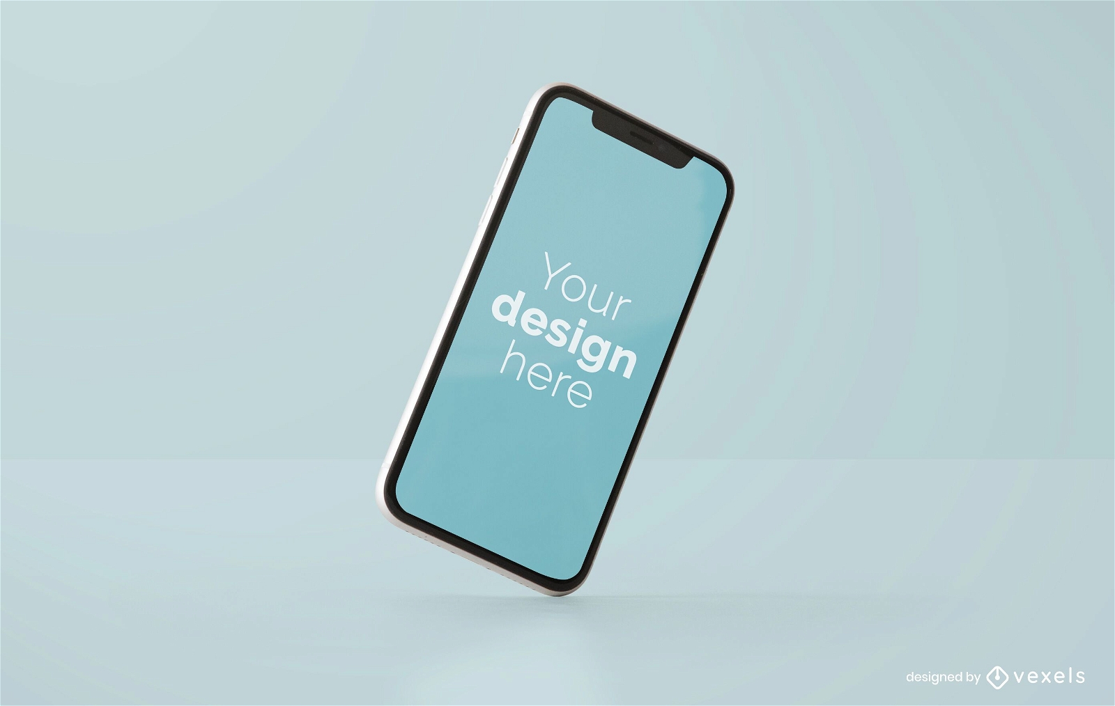 Diseño de maqueta de iphone inclinado