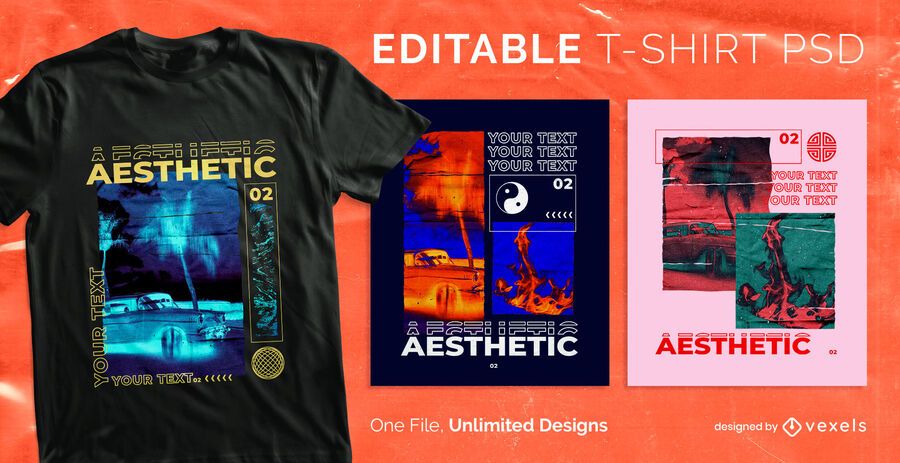 Aesthetic scalable t-shirt psd Aesthetic scalable t-shirt psd