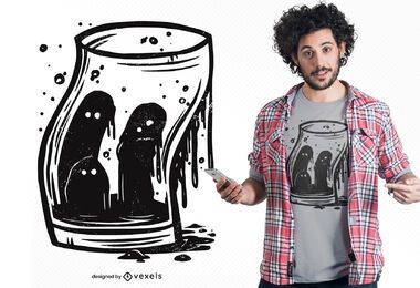 Souls glass t-shirt design Souls glass t-shirt design