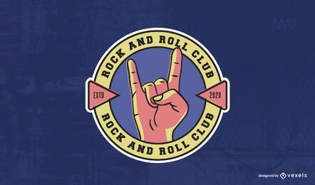 Plantilla de logotipo de club de rock and roll Plantilla de logotipo de club de rock and roll