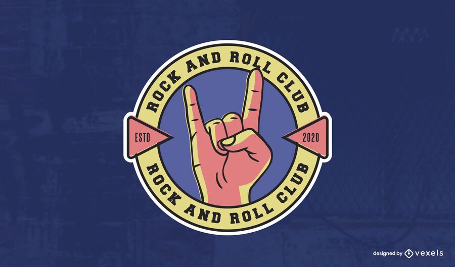 Plantilla de logotipo de club de rock and roll Plantilla de logotipo de club de rock and roll