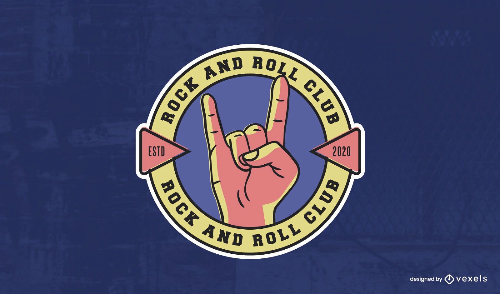 Plantilla de logotipo de club de rock and roll