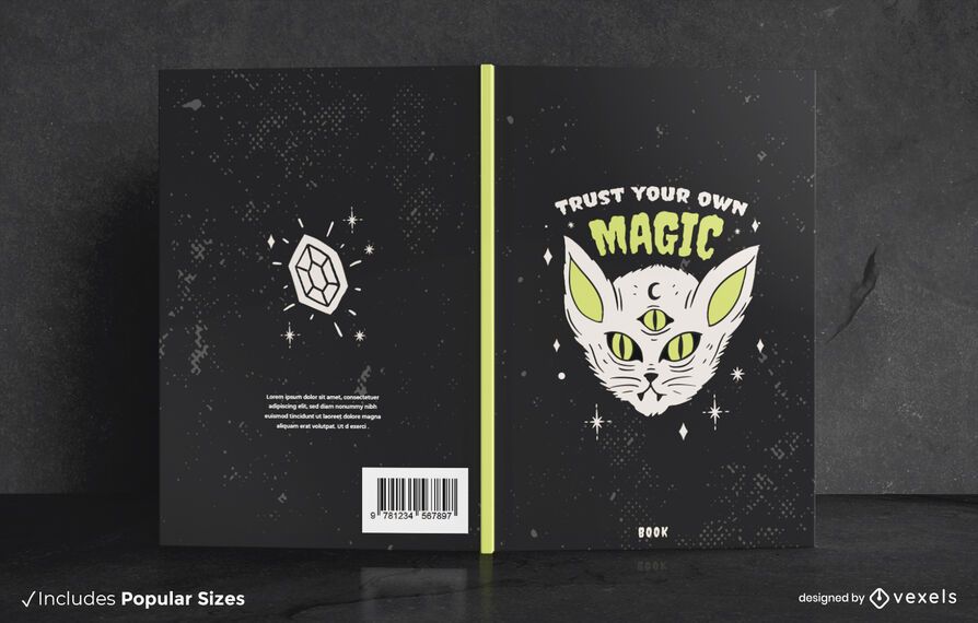 Dark Cat Halloween Book Cover Design Dark Cat Halloween Book Cover Design