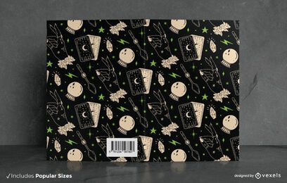 Halloween Spellbook Pattern Book Cover Design Halloween Spellbook Pattern Book Cover Design