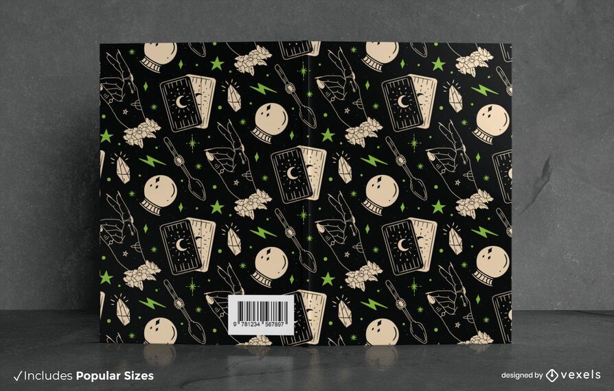 Halloween Spellbook Pattern Book Cover Design Halloween Spellbook Pattern Book Cover Design