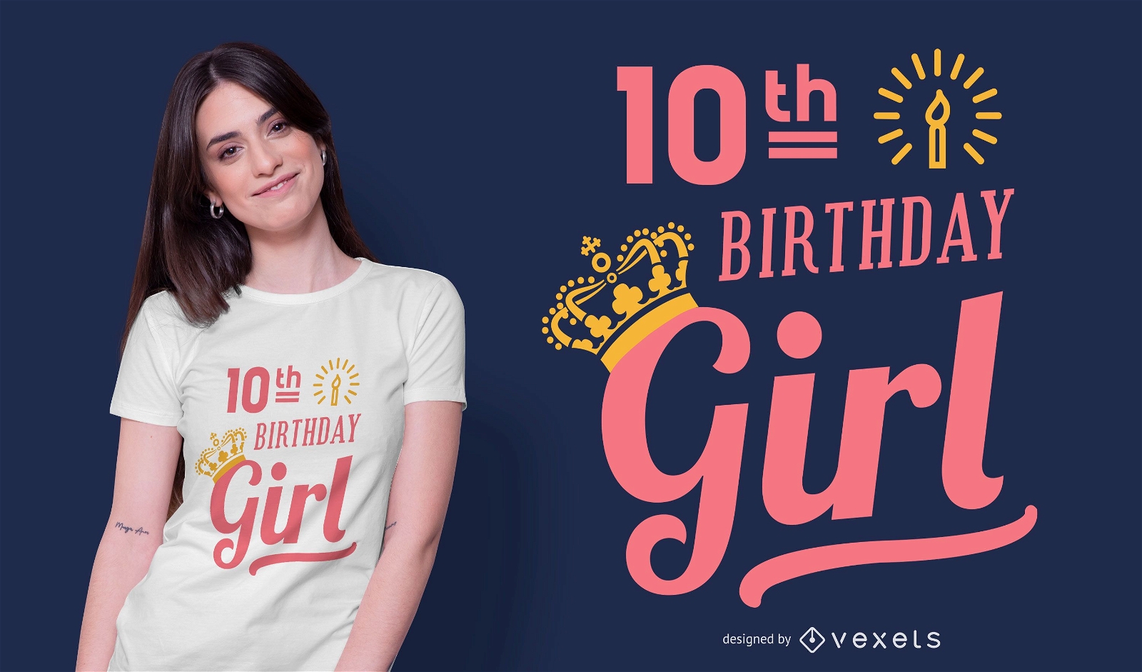 Birthday girl t-shirt design