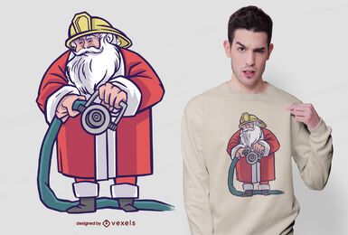 Design de t-shirt de mangueira do Papai Noel