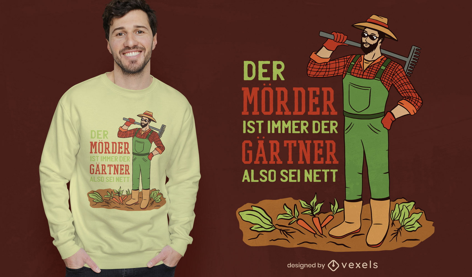 Gärtner-Zitat-T-Shirt-Design