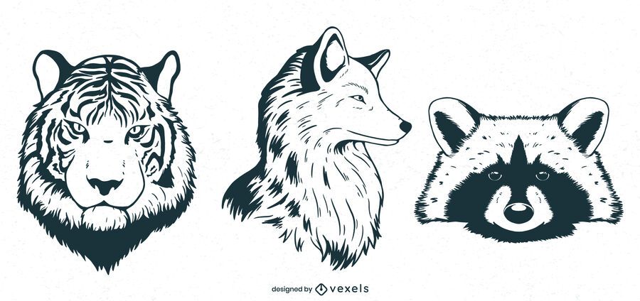 Cenografia animal desenhada à mão Cenografia animal desenhada à mão