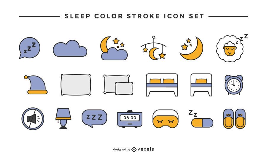 Sleep icon set Sleep icon set