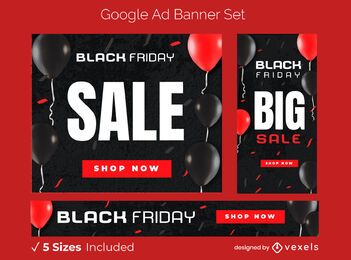 Black friday sale ad banner set Black friday sale ad banner set