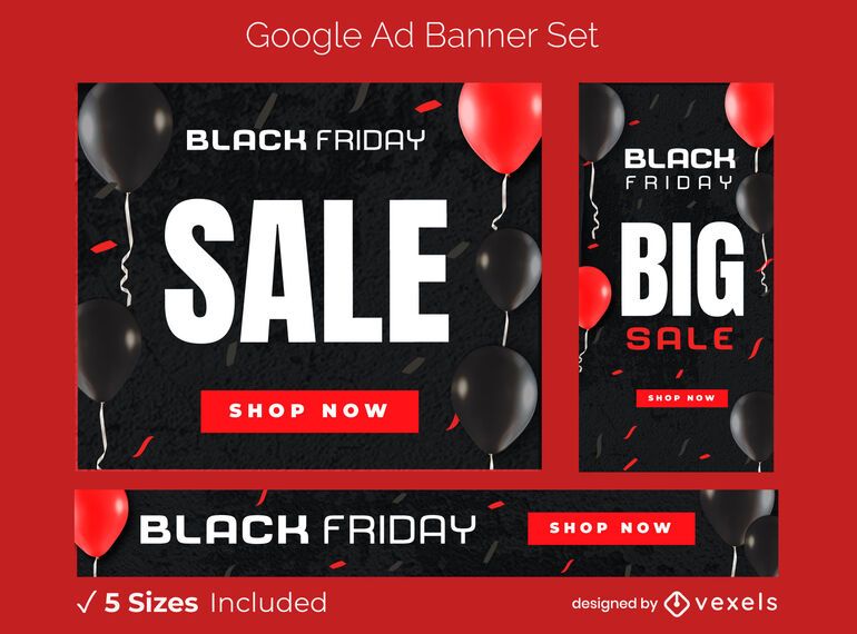 Black friday sale ad banner set Black friday sale ad banner set