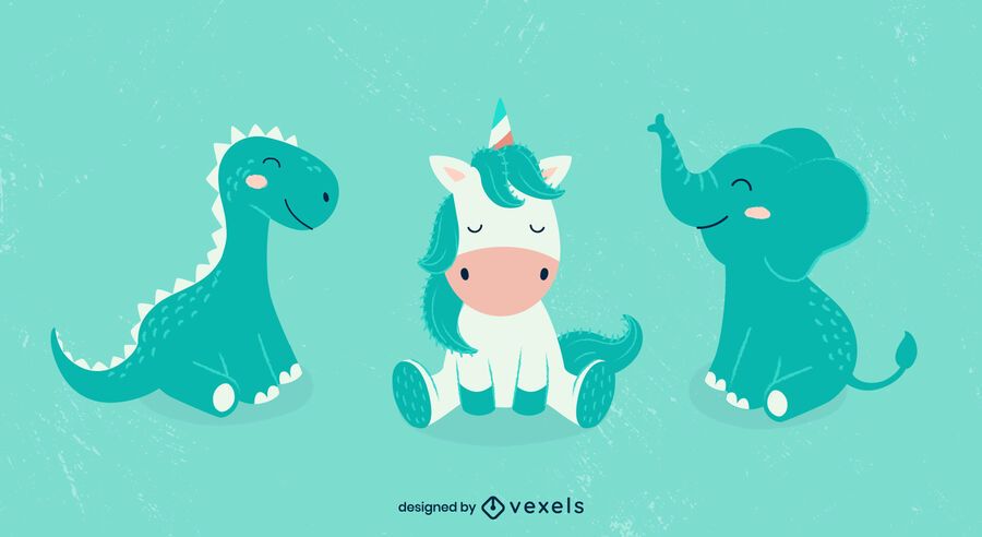 Cenografia de ilustração de animais fofos Cenografia de ilustração de animais fofos