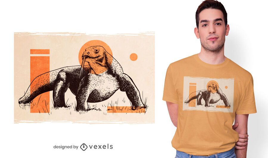 Komodo dragon t-shirt design Komodo dragon t-shirt design