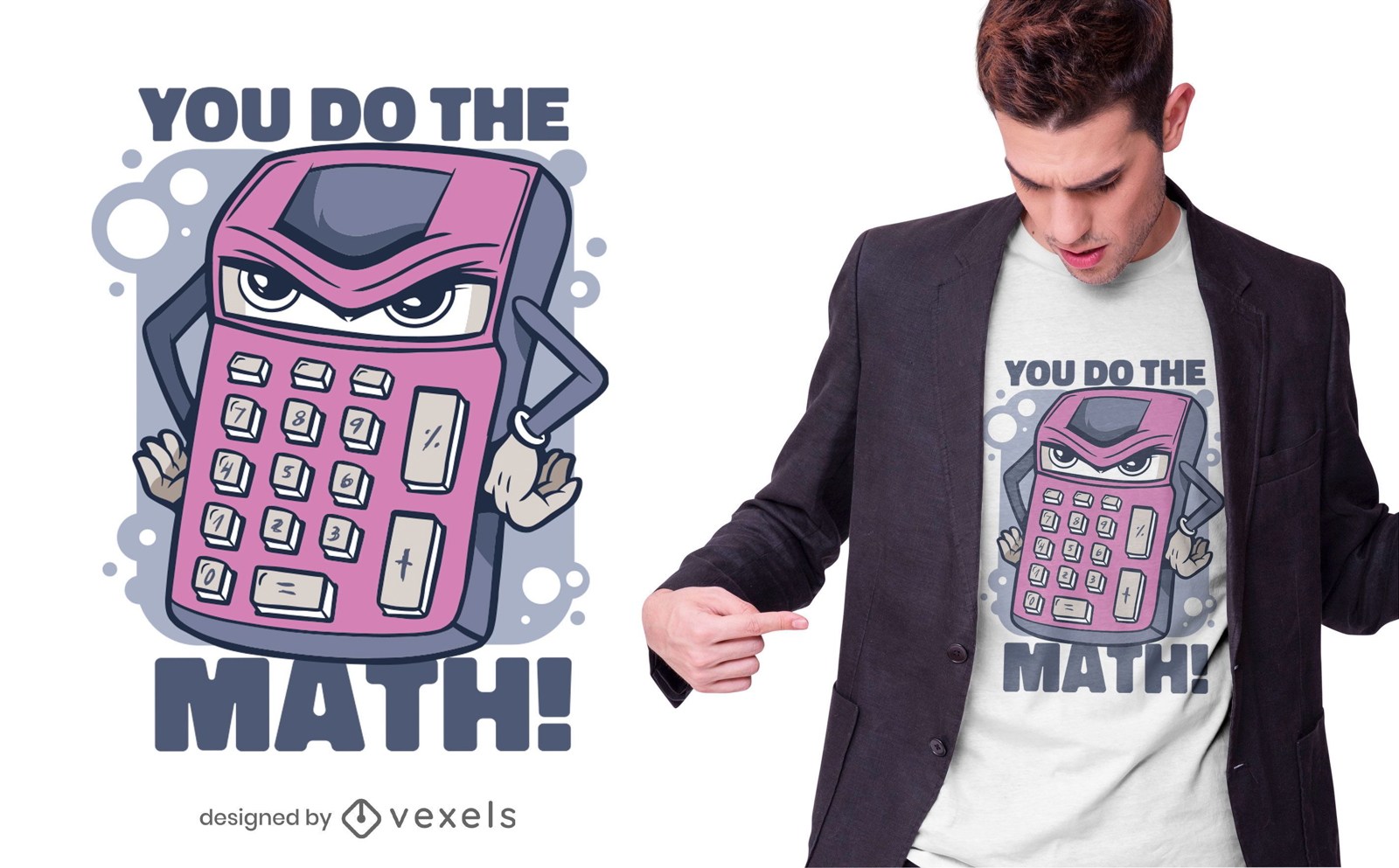 Design de camiseta com cotação de calculadora