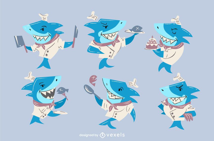 Chef shark character set Chef shark character set