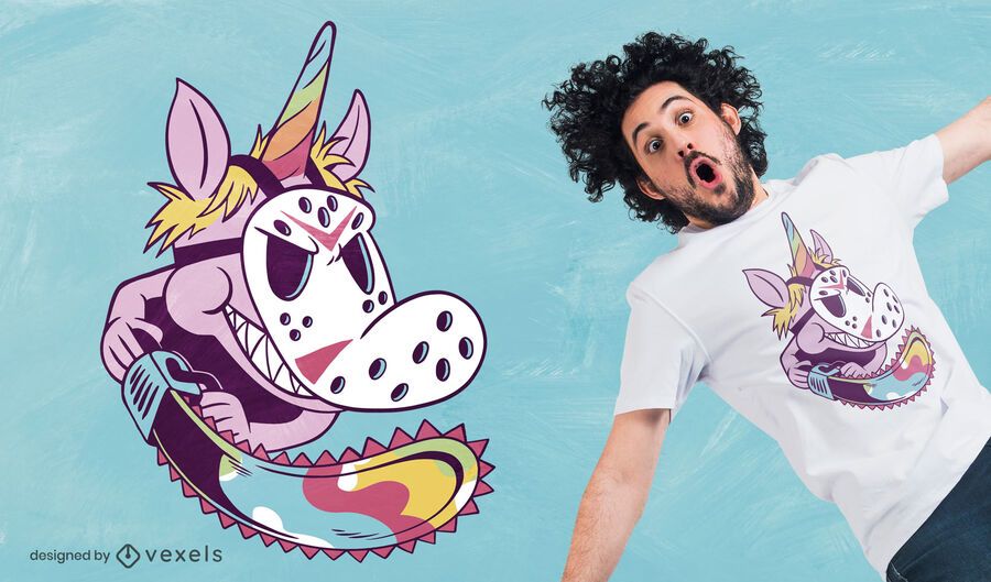 Unicornio con diseño de camiseta de motosierra Unicornio con diseño de camiseta de motosierra