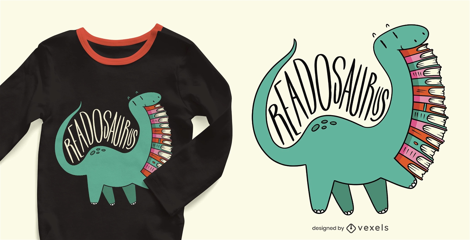 Design de camiseta Readosaurus