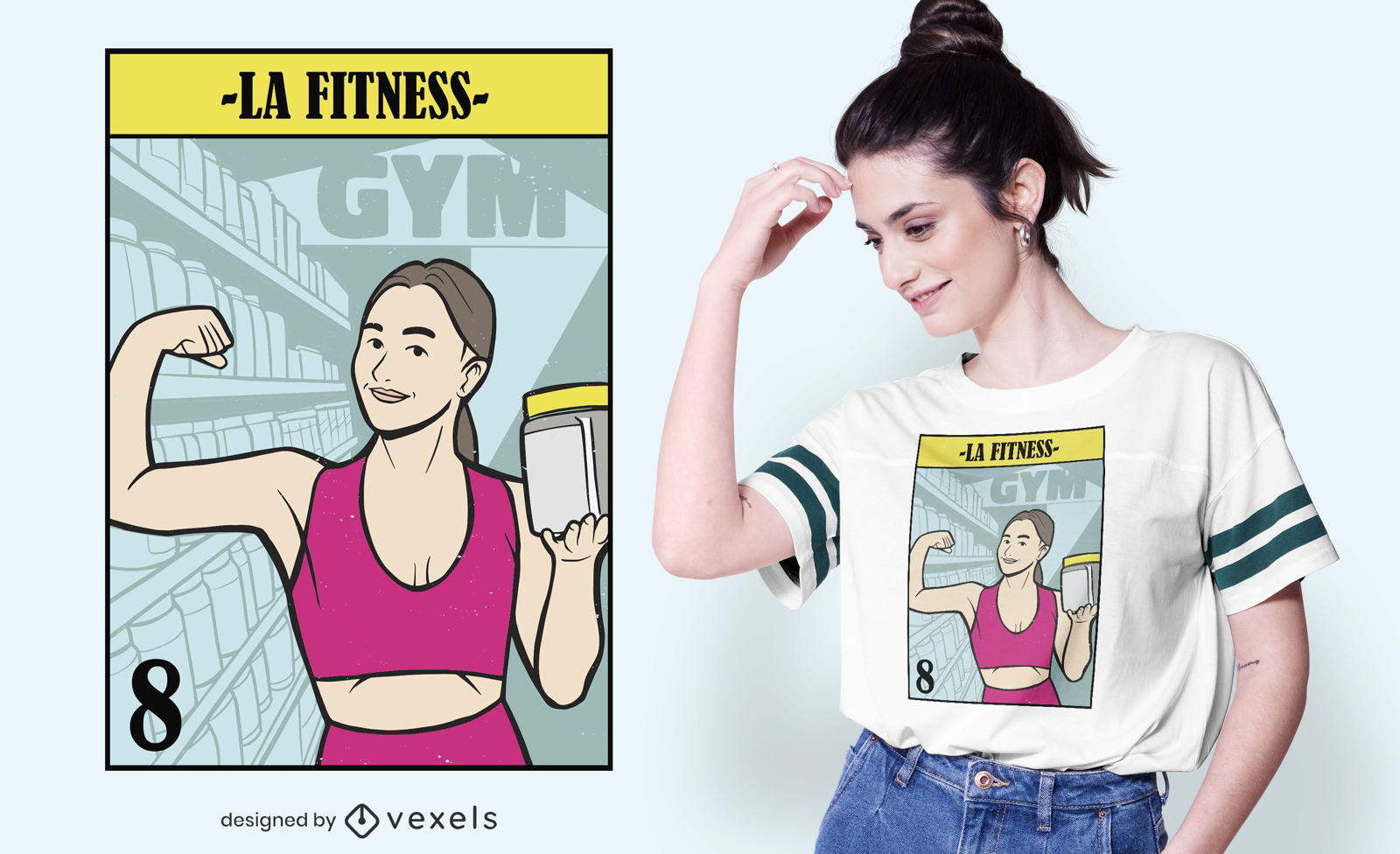 Diseño de camiseta LA fitness