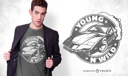 Muscle car badge t-shirt design Muscle car badge t-shirt design