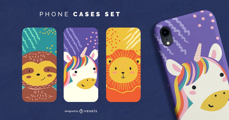 Animals cute phone case set Animals cute phone case set
