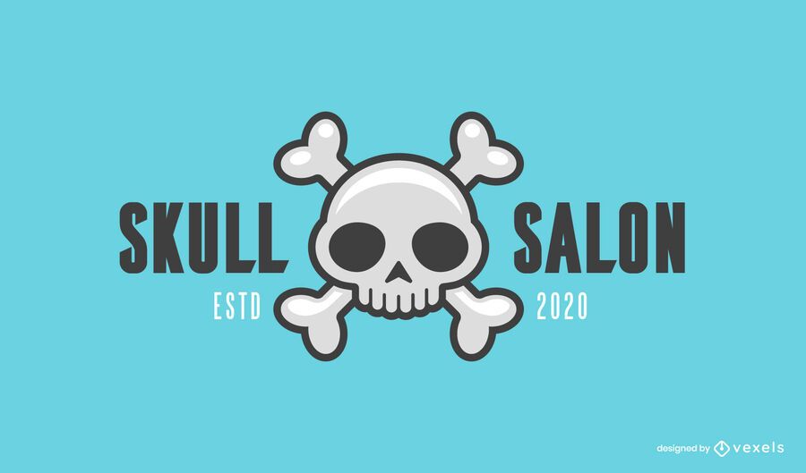 Skull salon logo template Skull salon logo template