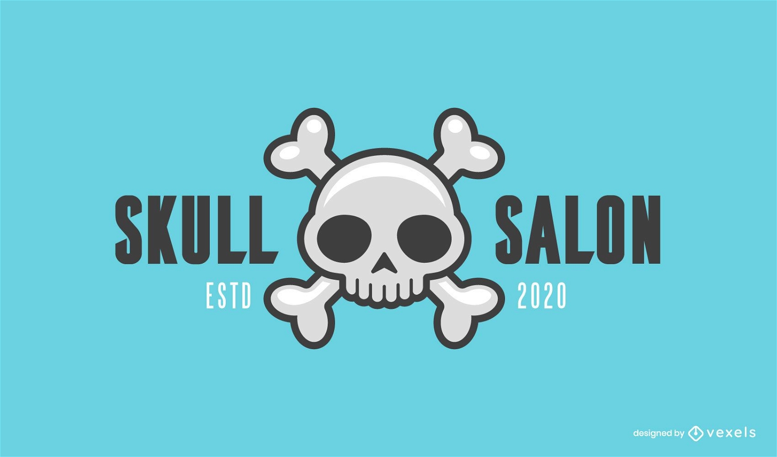 Skull salon logo template