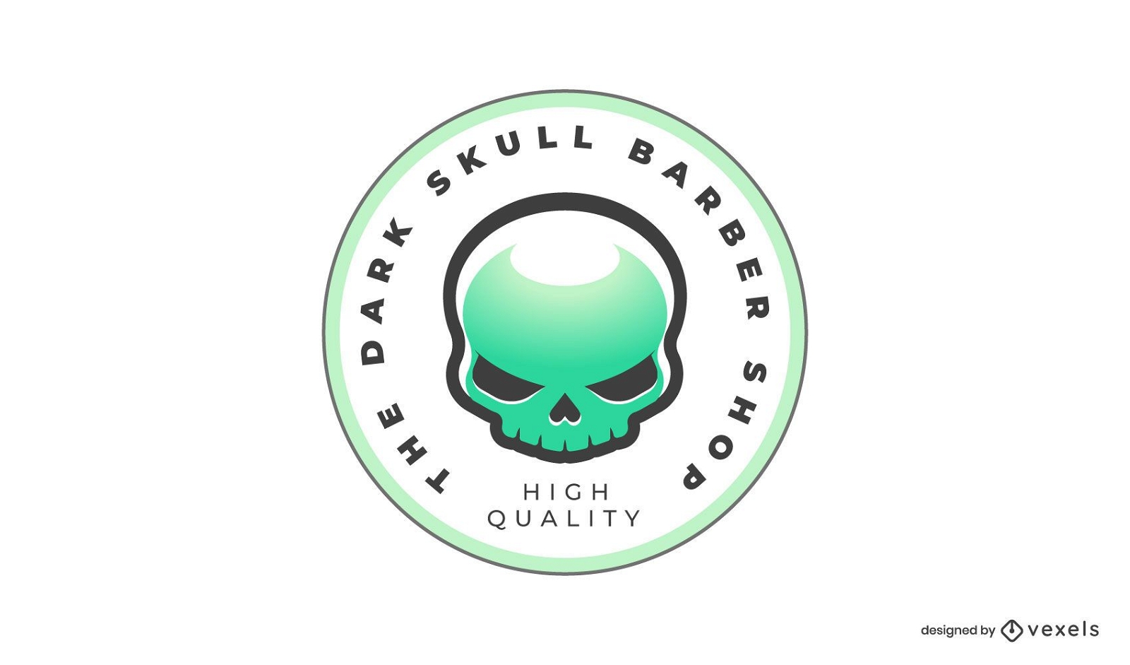 Alien skull logo template