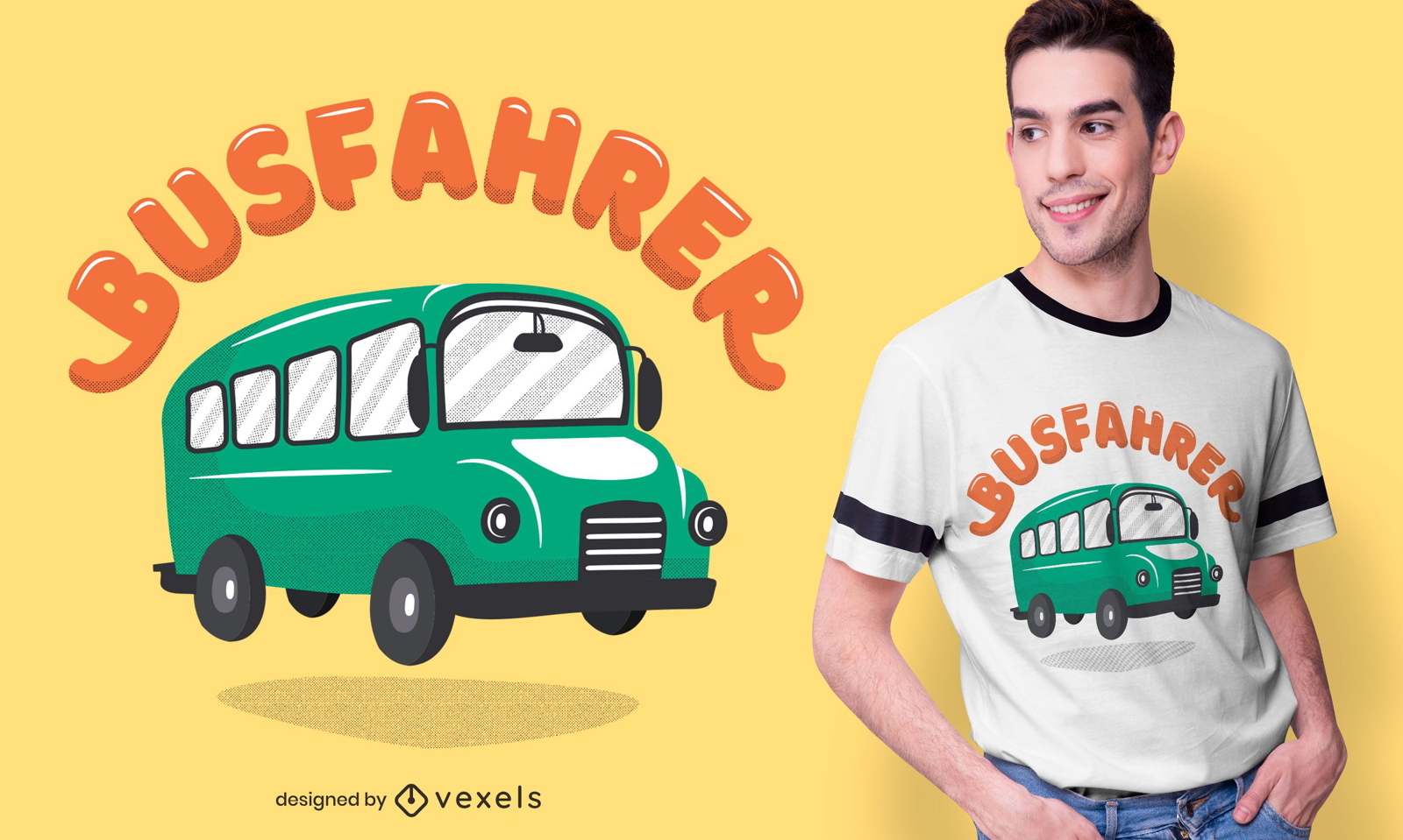 Busfahrer Deutsches T-Shirt Design
