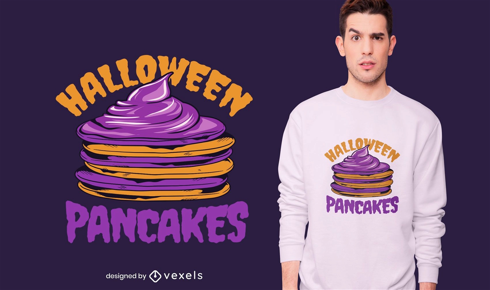 Halloween Pfannkuchen T-Shirt Design