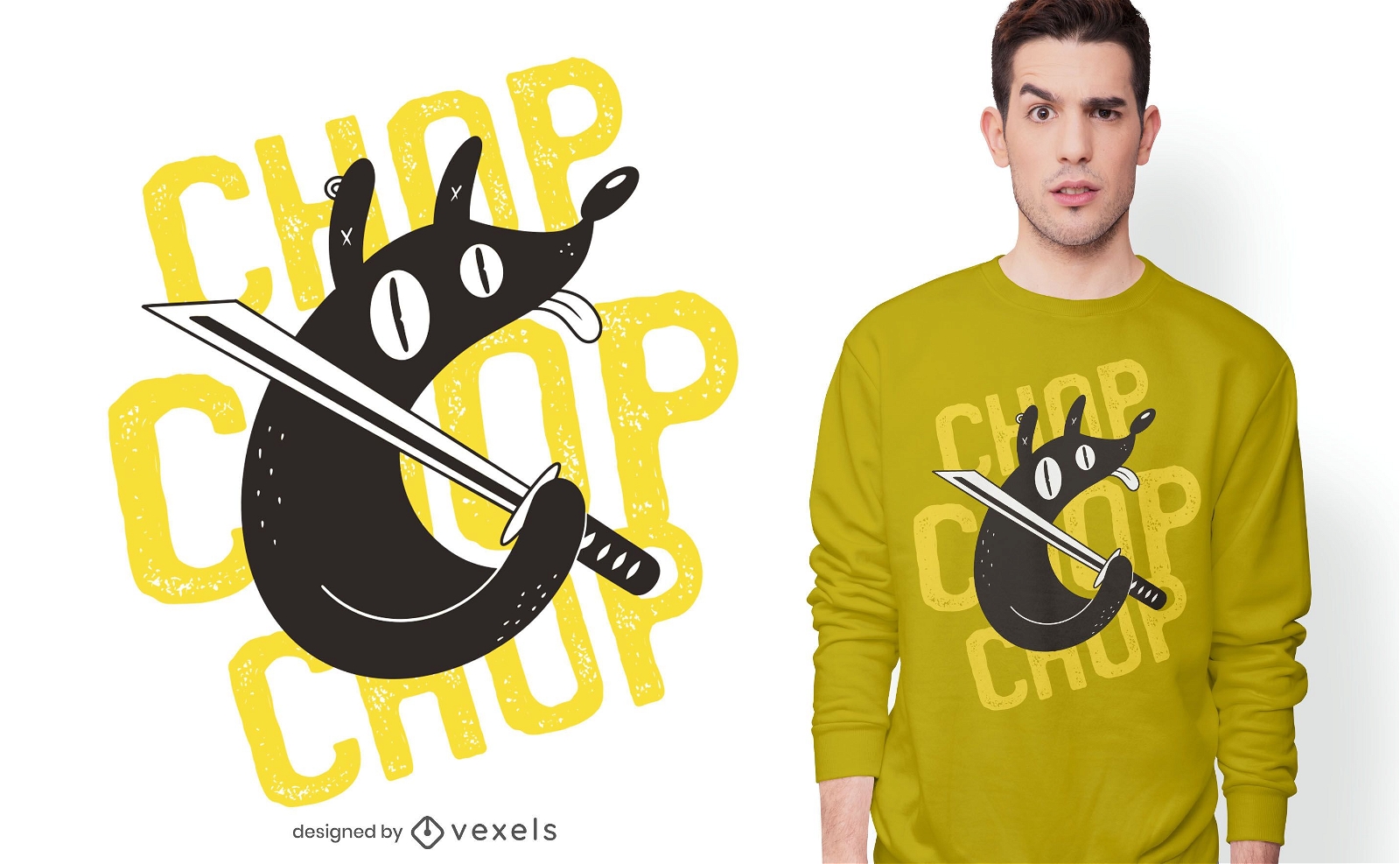Chop dog t-shirt design