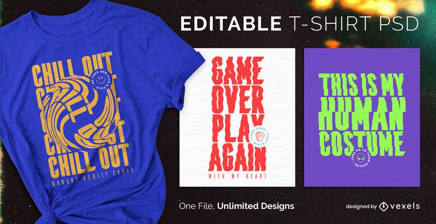 T-shirt escalável com texto trippy psd T-shirt escalável com texto trippy psd