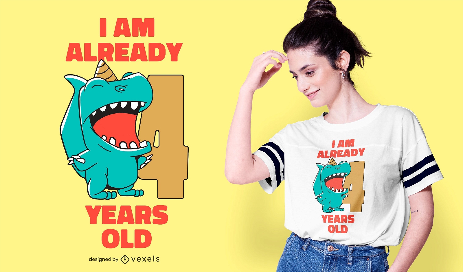 Dinosaurier bday T-Shirt Design