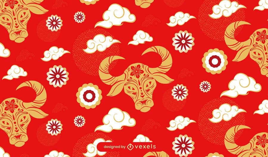 Año del diseño del patrón de buey. Año del diseño del patrón de buey.