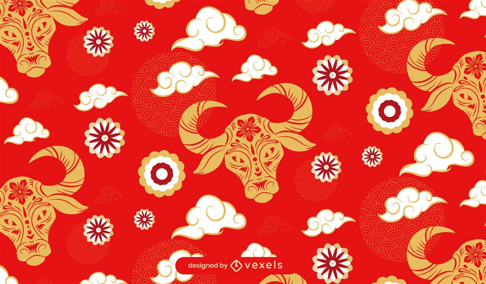 Year of the ox pattern design