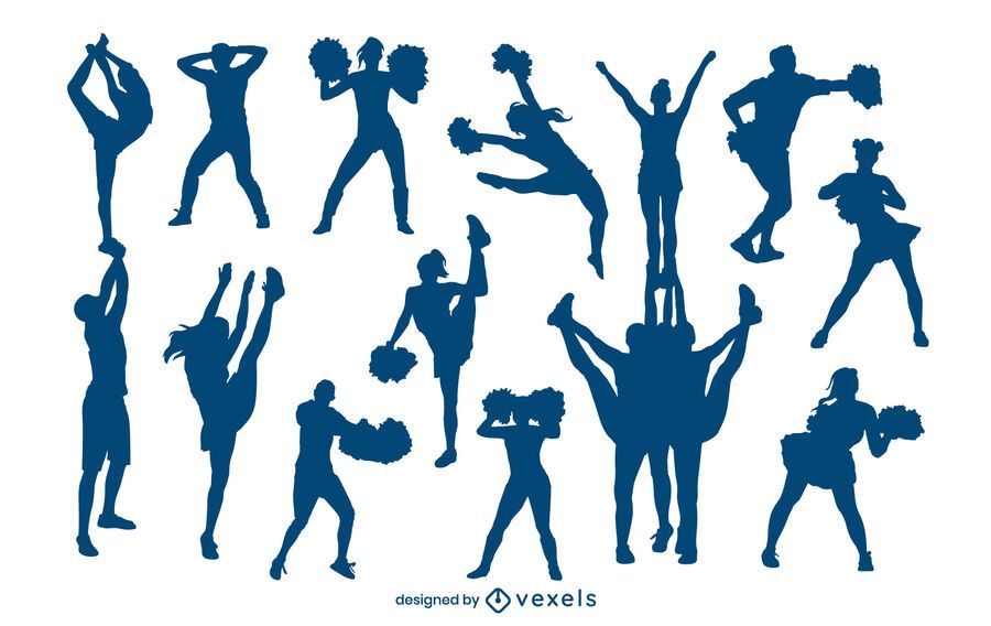 Cheerleader People Silhouette Pack Cheerleader People Silhouette Pack