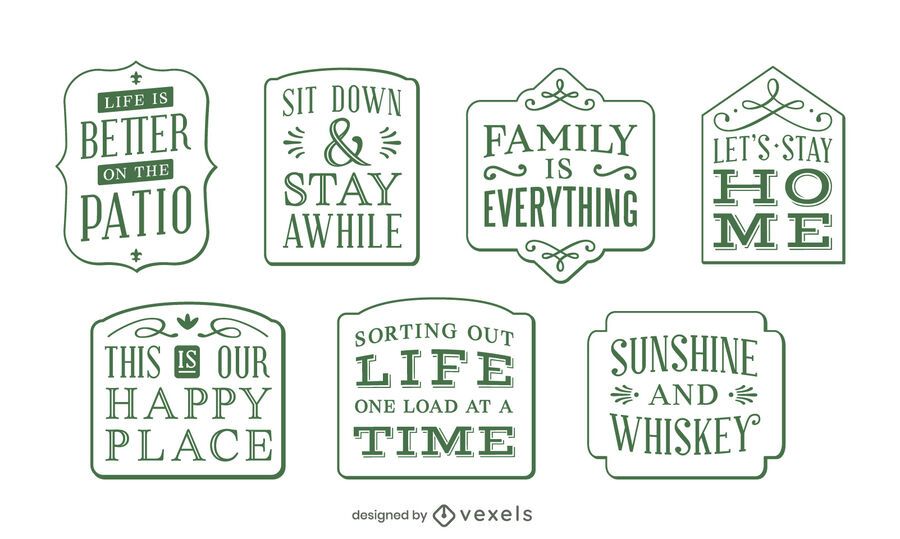 Home decor lettering label set Home decor lettering label set