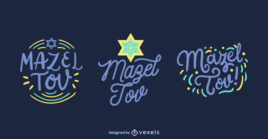 Mazel tov lettering set Mazel tov lettering set