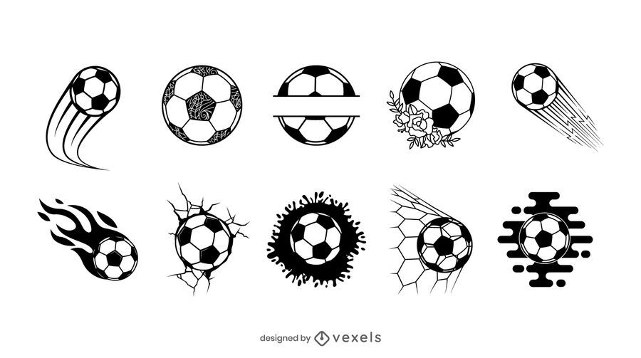 Soccer balls set design Soccer balls set design