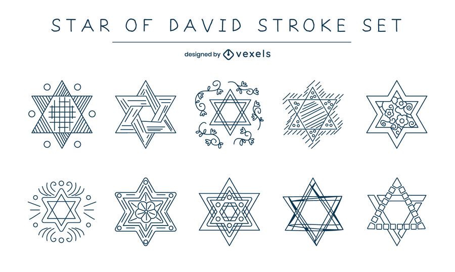 Star of david stroke set Star of david stroke set