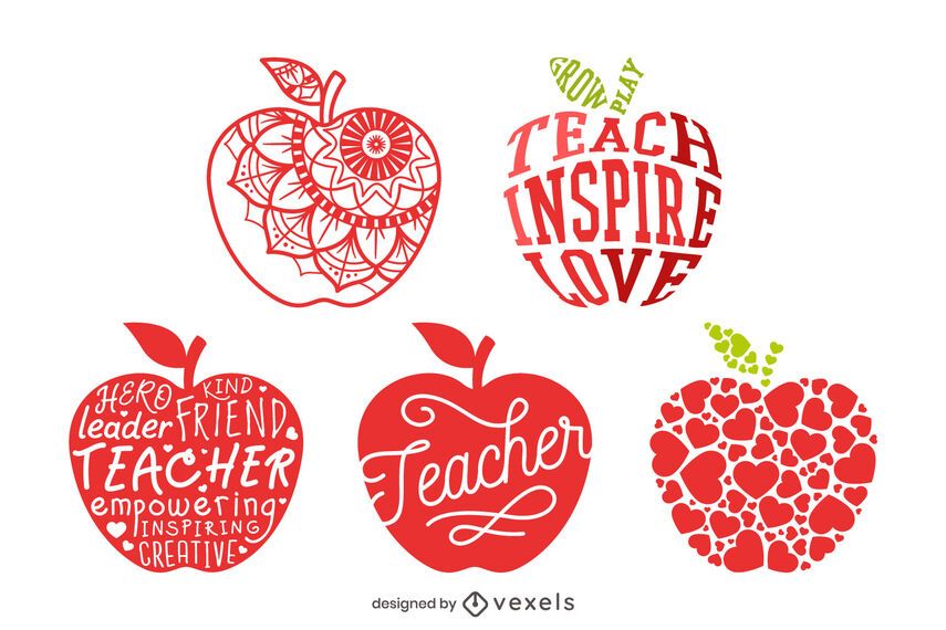 Teacher apple composition set Teacher apple composition set